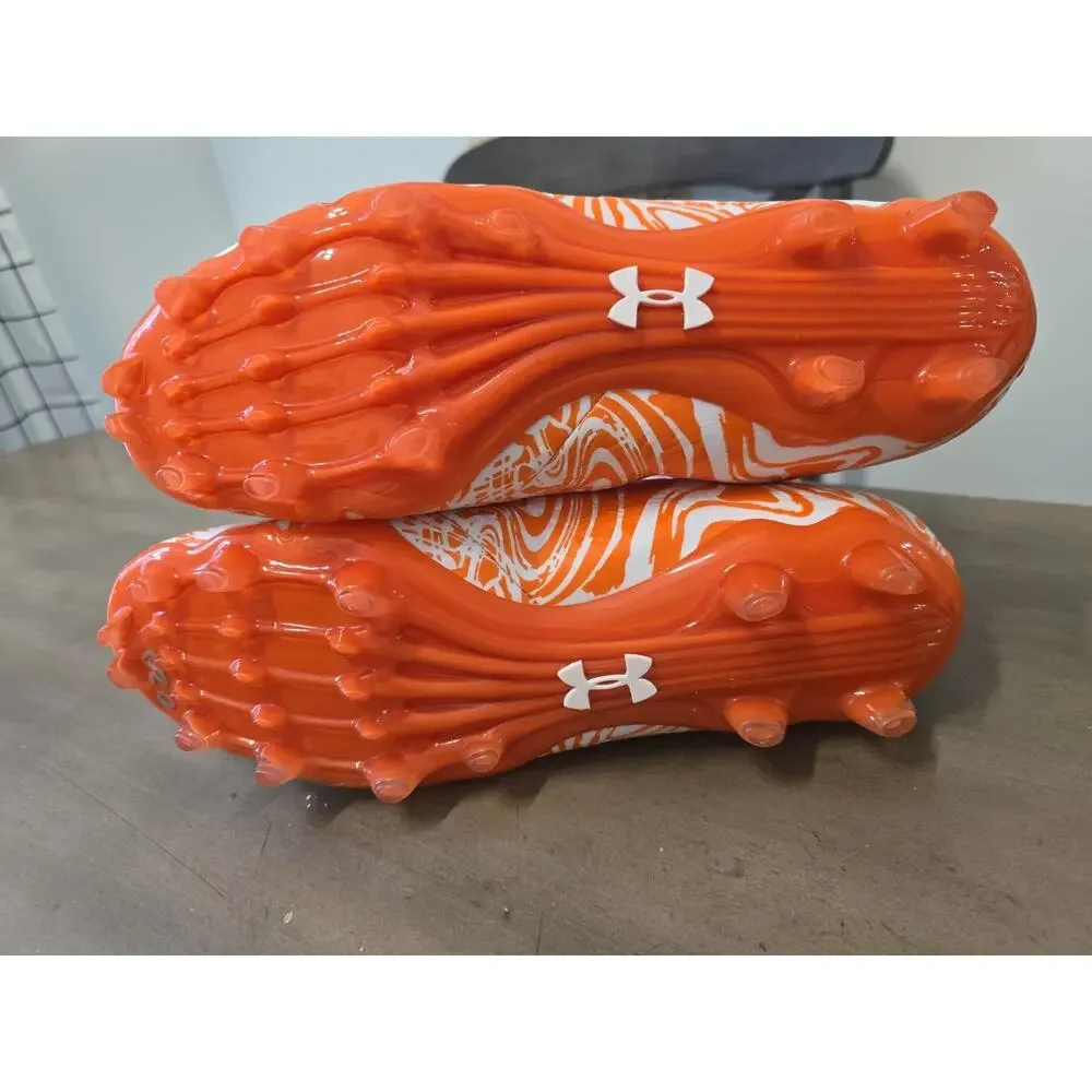 NewUnder Armour Highlight Clutchfit Orange & White Football Cleat Men Size 9.5